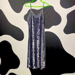 Mission Gray Velvet Dress Sz XL 🌸